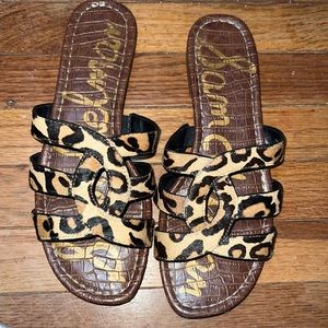 Leopard Sam Edelman sandals.